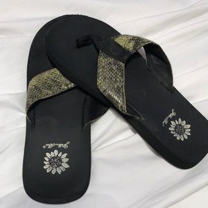 Yellow Box flip flops